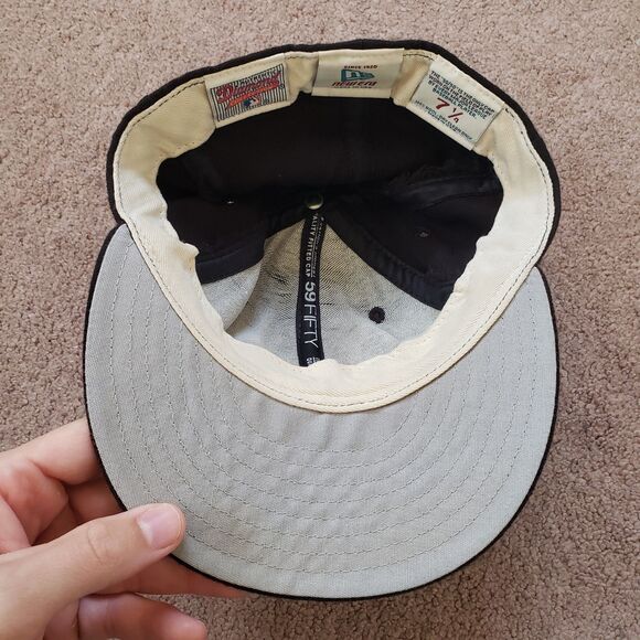 VTG Baltimore Orioles 100% Wool New Era USA Made Diamond Collection Fitted 7 1/4 - Picture 5 of 6